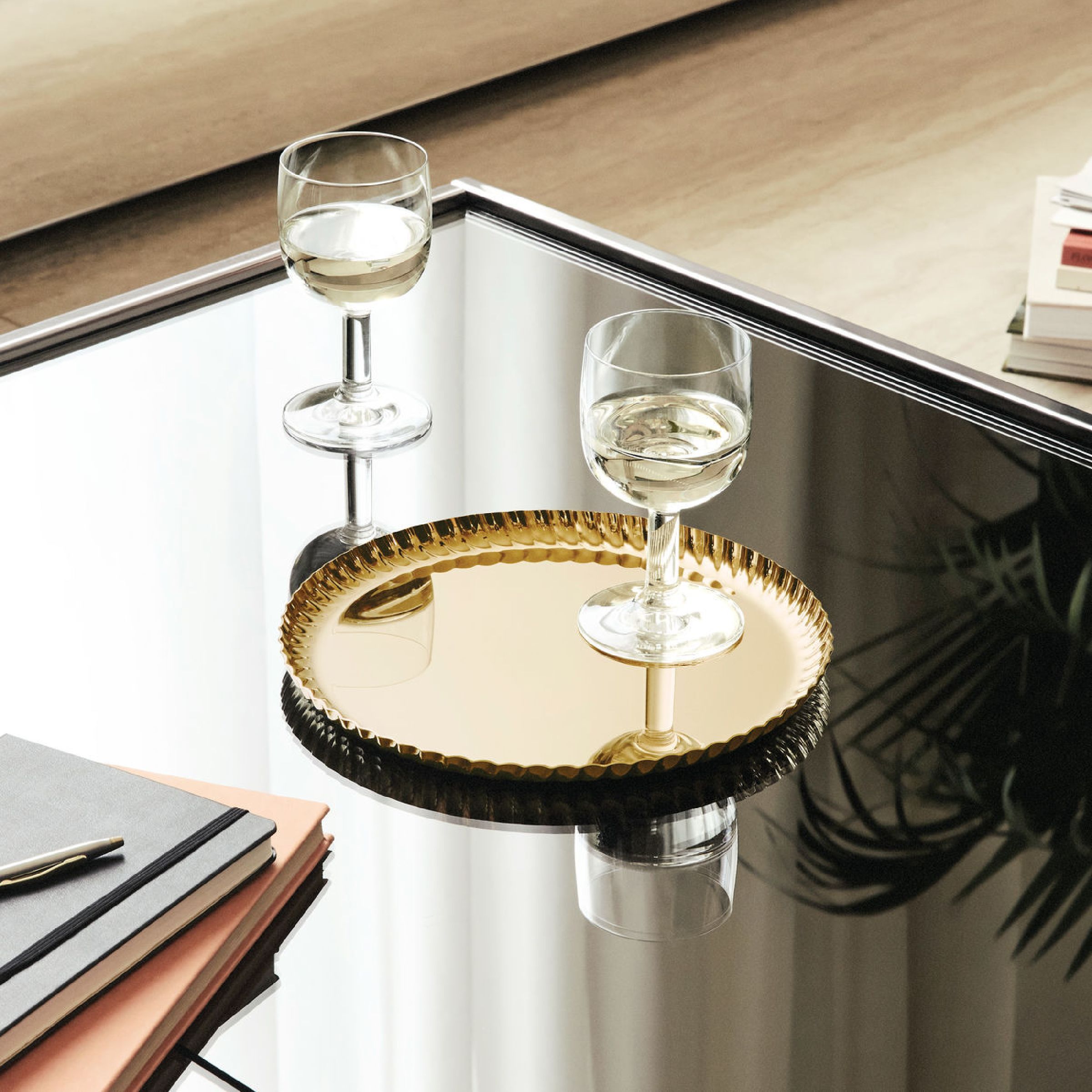 Alessi Pleats Tablett rund