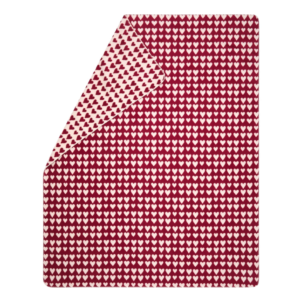 David Fussenegger SAVONA Herzen Kuscheldecke aus Baumwolle