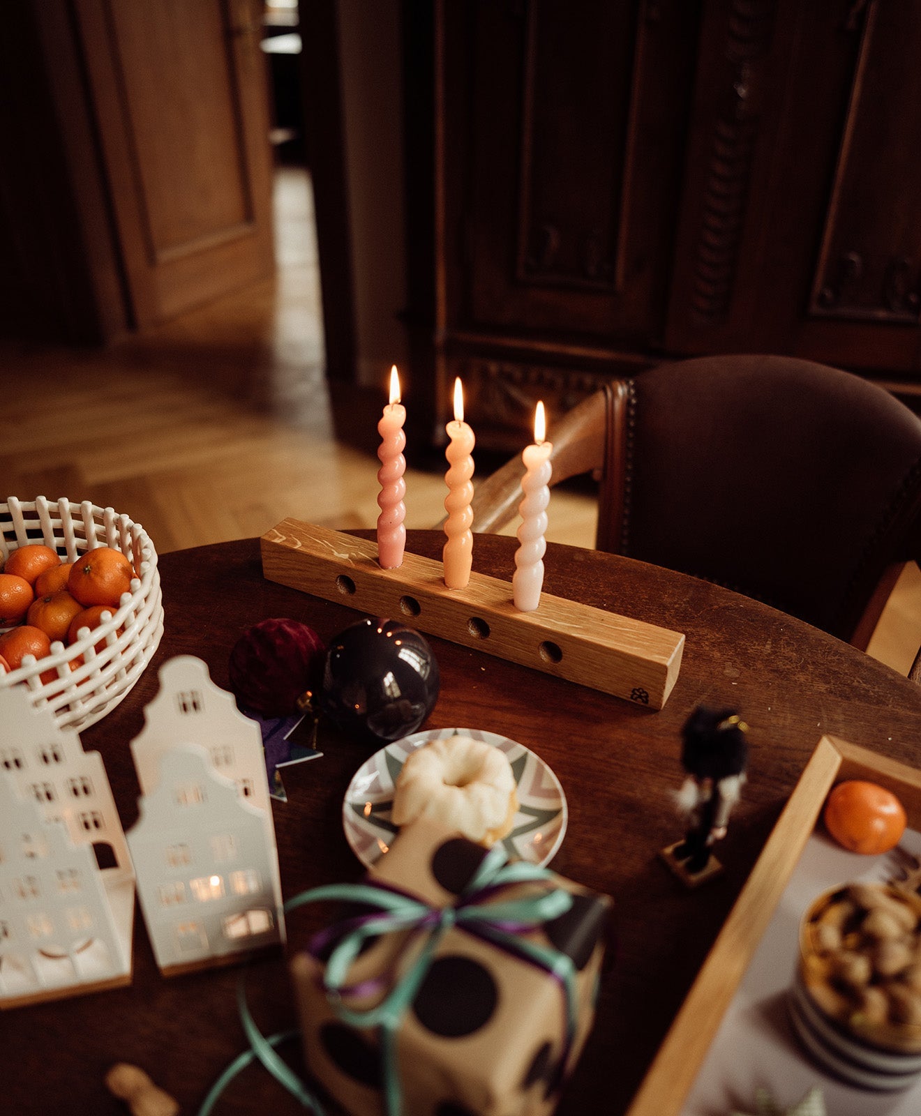 Adventskranz Holz - Kerzenständer KAWENTSKRANZ