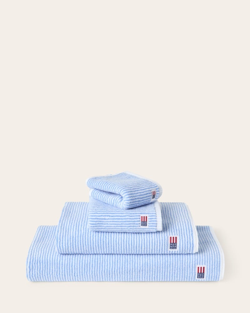 LEXINGTON Original handtuch weiß / blau gestreift