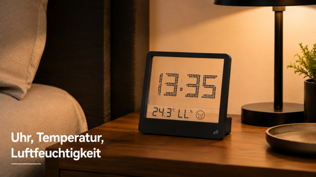 Philippi Time Uhr mit Weckfunktion, Thermo- und Hygrometer