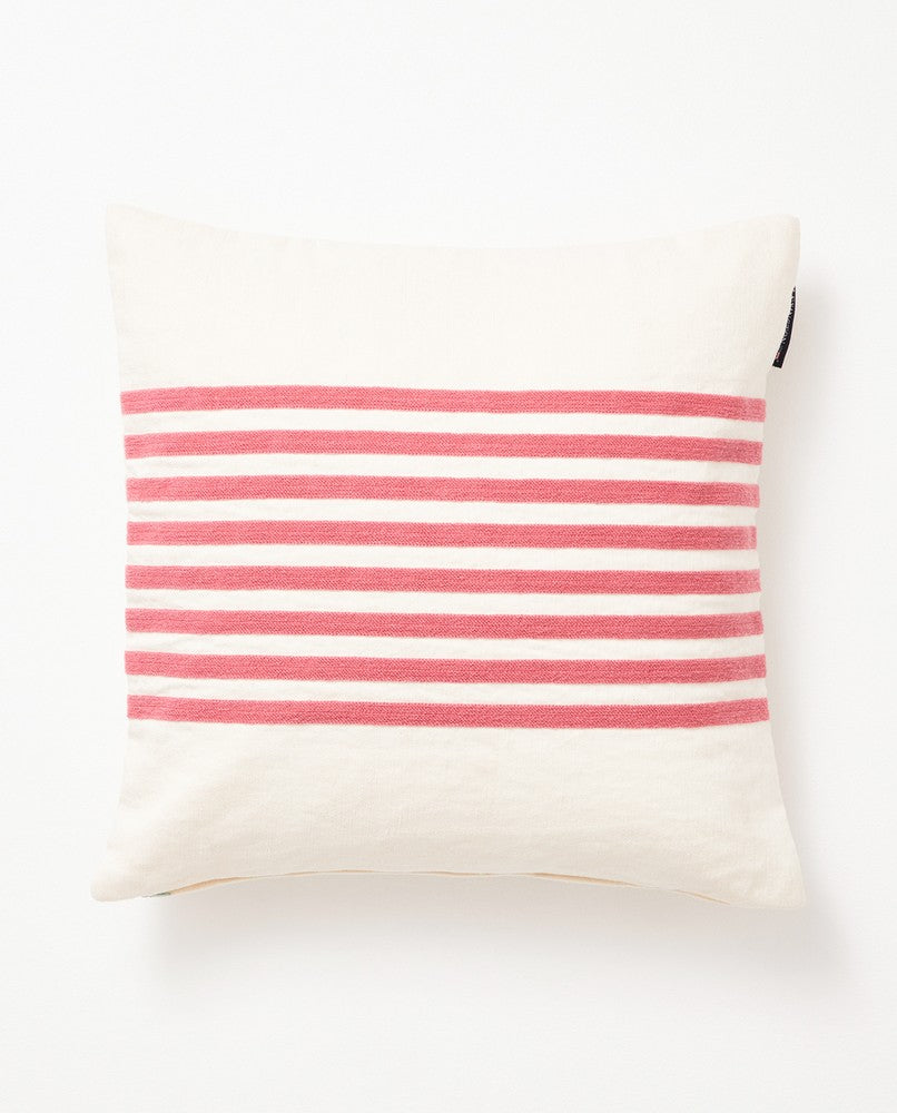 Lexington Embroidery Striped Kissenhülle