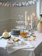 Lexington White Jacquard Tischdecke