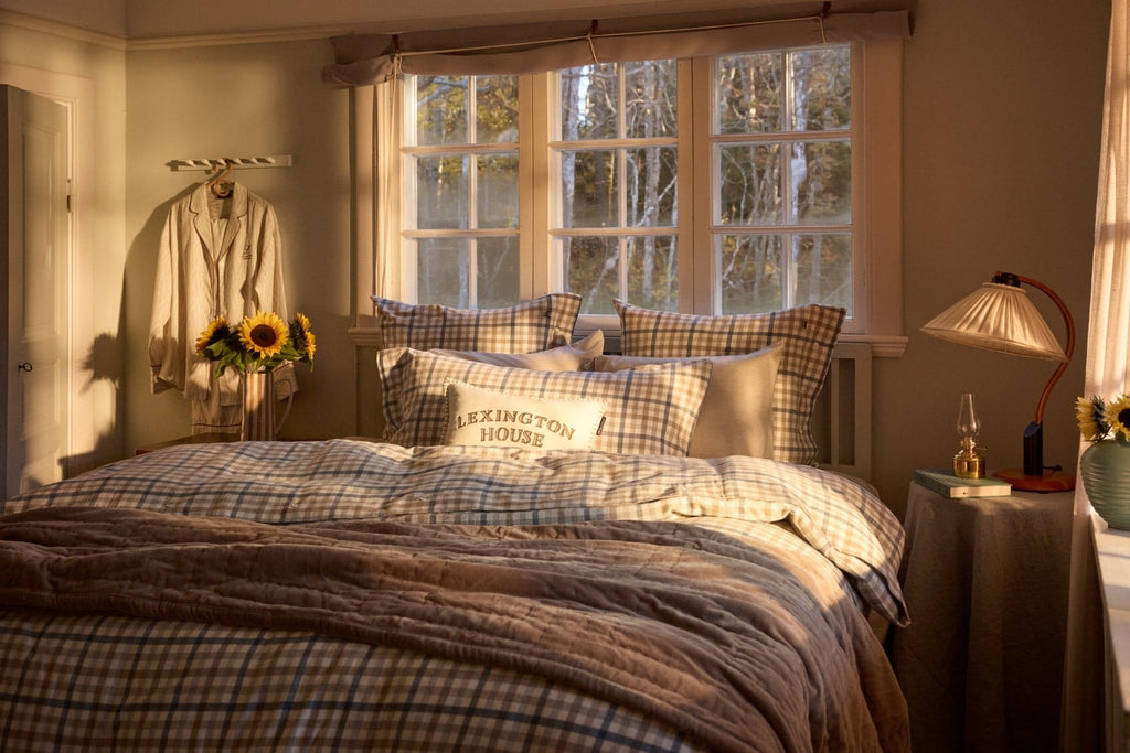 Lexington Graphic Quilted Velvet Tagesdecke