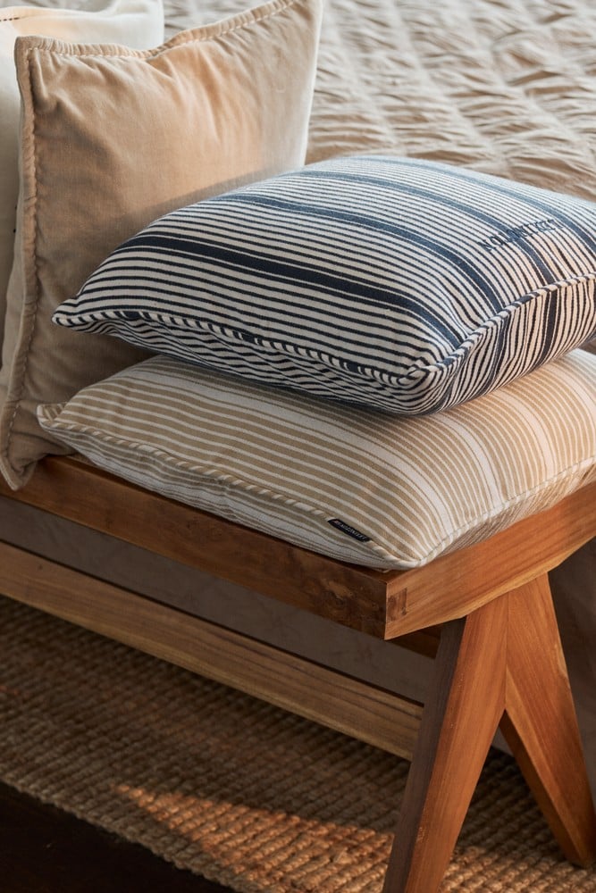 Lexington Classic Striped Organic Cotton Twill Kissenhülle