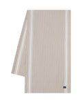 LEXINGTON Gestreifter Oxford-Tischläufer, weiß/beige