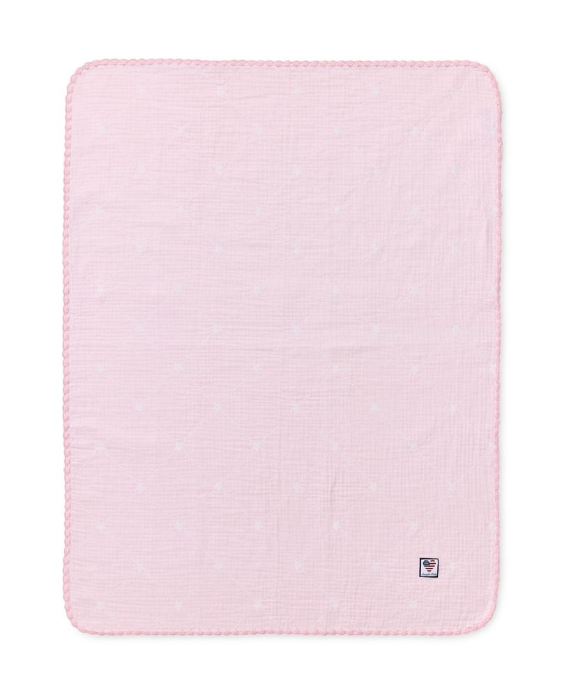 LEXINGTON Signature Star Überwurf für Babys aus Bio-Baumwolle, rosa