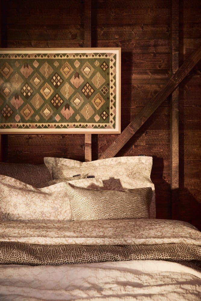 Lexington Leaf Vines Printed Bettwäsche-Set aus Baumwoll-Satin