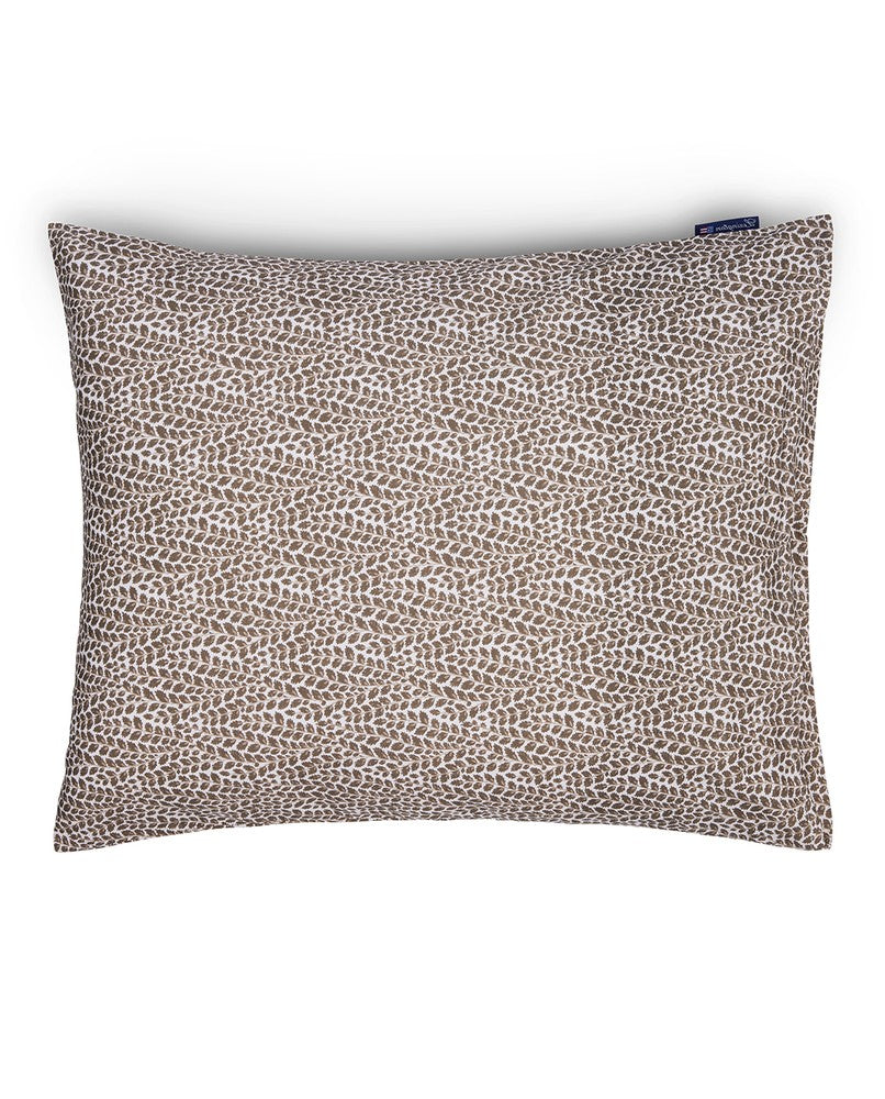 Lexington Leaf Vines Printed Kopfkissenbezug aus Baumwoll-Satin