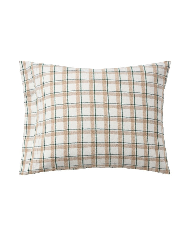 Lexington Checked Cotton Flannel Kopfkissenbezug aus Flanell