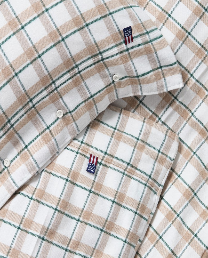 Lexington Checked Cotton Flannel Kopfkissenbezug aus Flanell