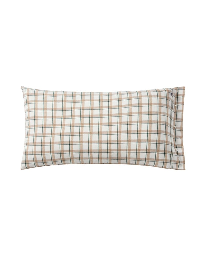 Lexington Checked Cotton Flannel Kopfkissenbezug aus Flanell