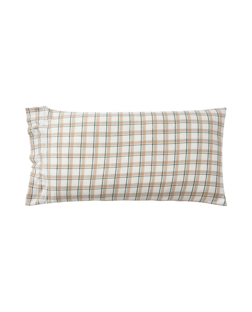Lexington Checked Cotton Flannel Kopfkissenbezug aus Flanell