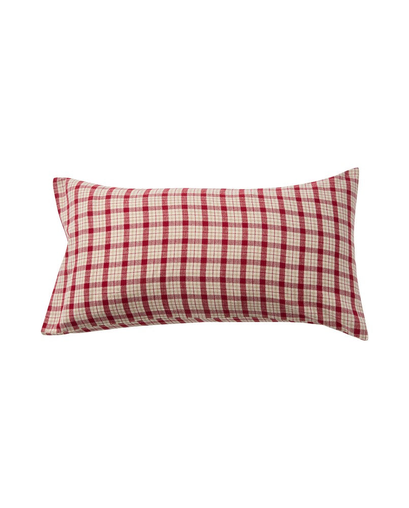 Lexington Checked Cotton Flannel melange Kopfkissenbezug aus Flanell