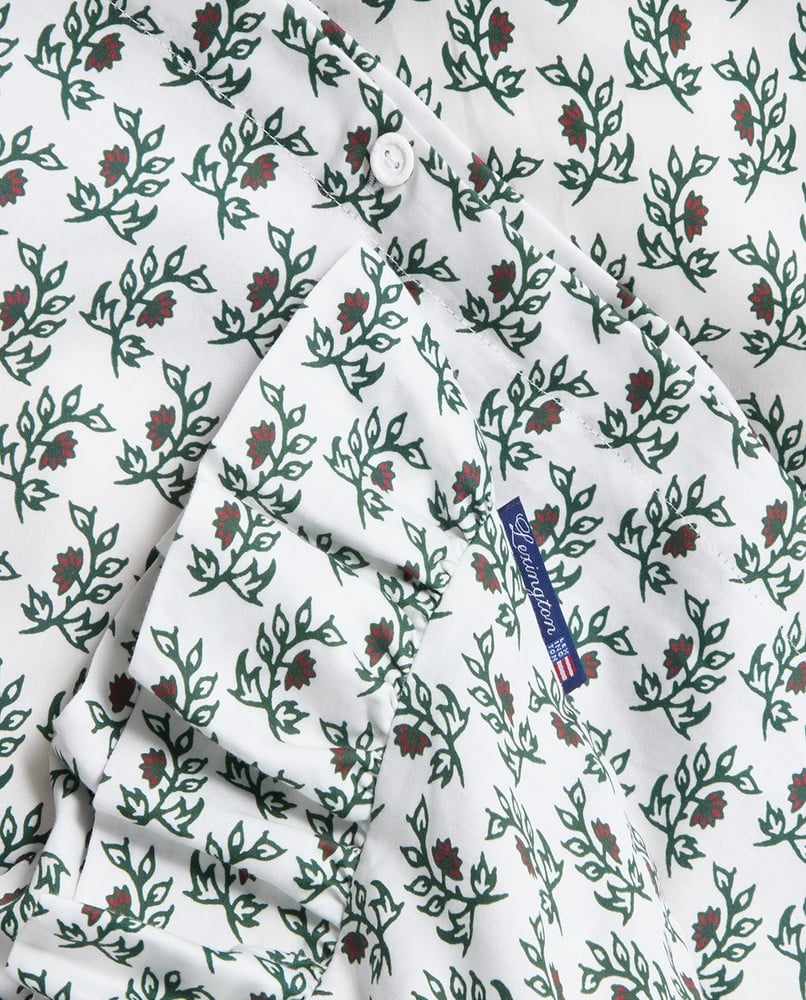 Lexington Flower Printed Cotton Sateen Kopfkissenbezug aus Satin