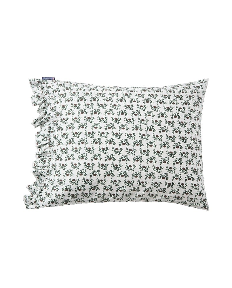 Lexington Flower Printed Cotton Sateen Kopfkissenbezug aus Satin