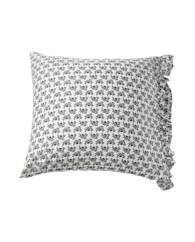 Lexington Flower Printed Cotton Sateen Kopfkissenbezug aus Satin