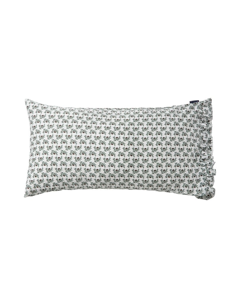 Lexington Flower Printed Cotton Sateen Kopfkissenbezug aus Satin