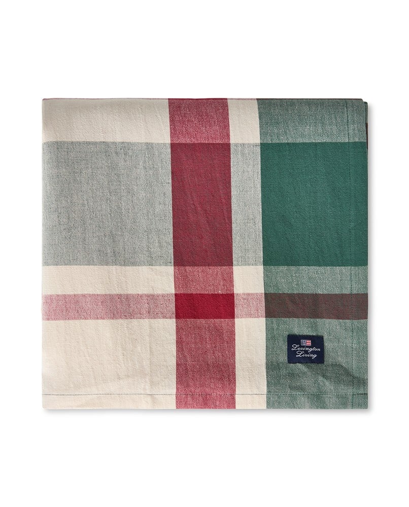 Lexington Checked Linen/Cotton Holiday Tischdecke