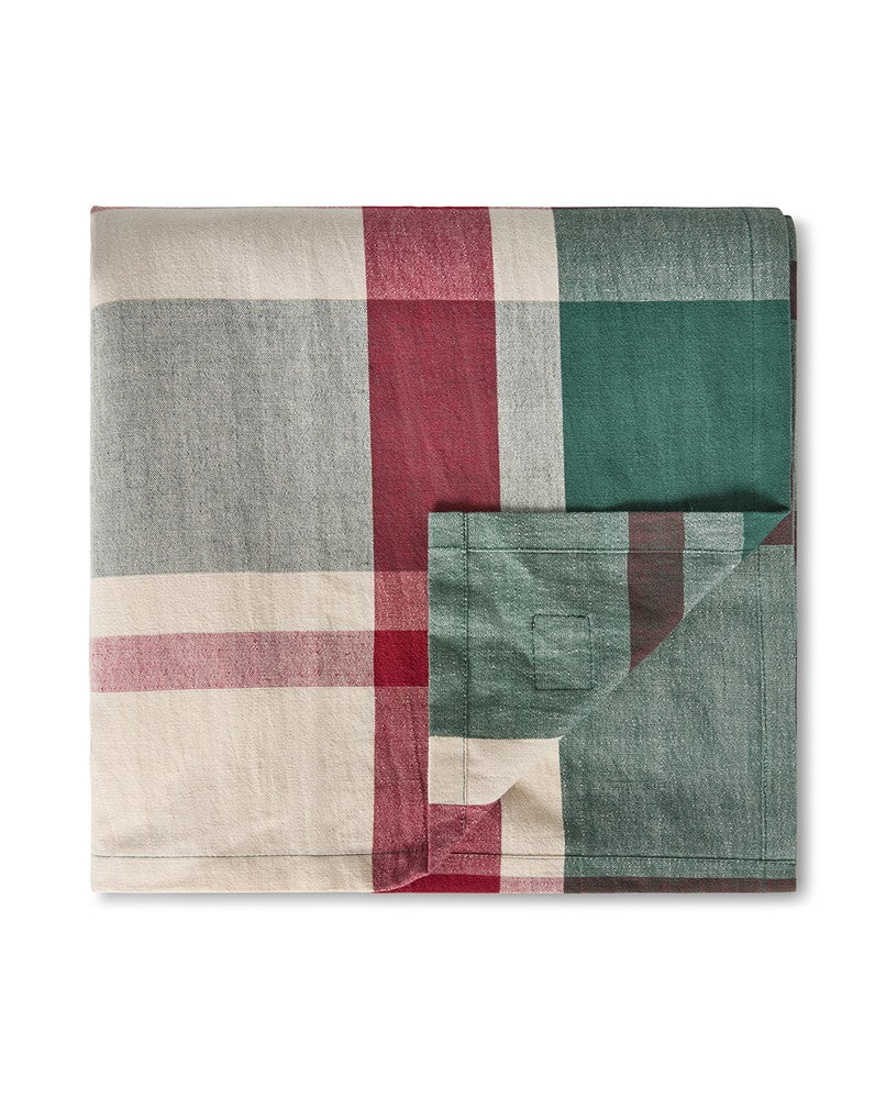 Lexington Checked Linen/Cotton Holiday Tischdecke