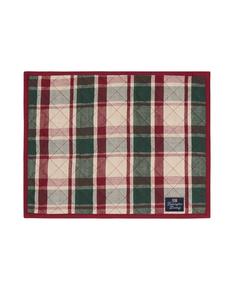 Lexington Quilted Checked Linen/Cotton Tischset