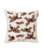 Lexington Pine Twigs Organic Cotton Velvet Kissenhülle