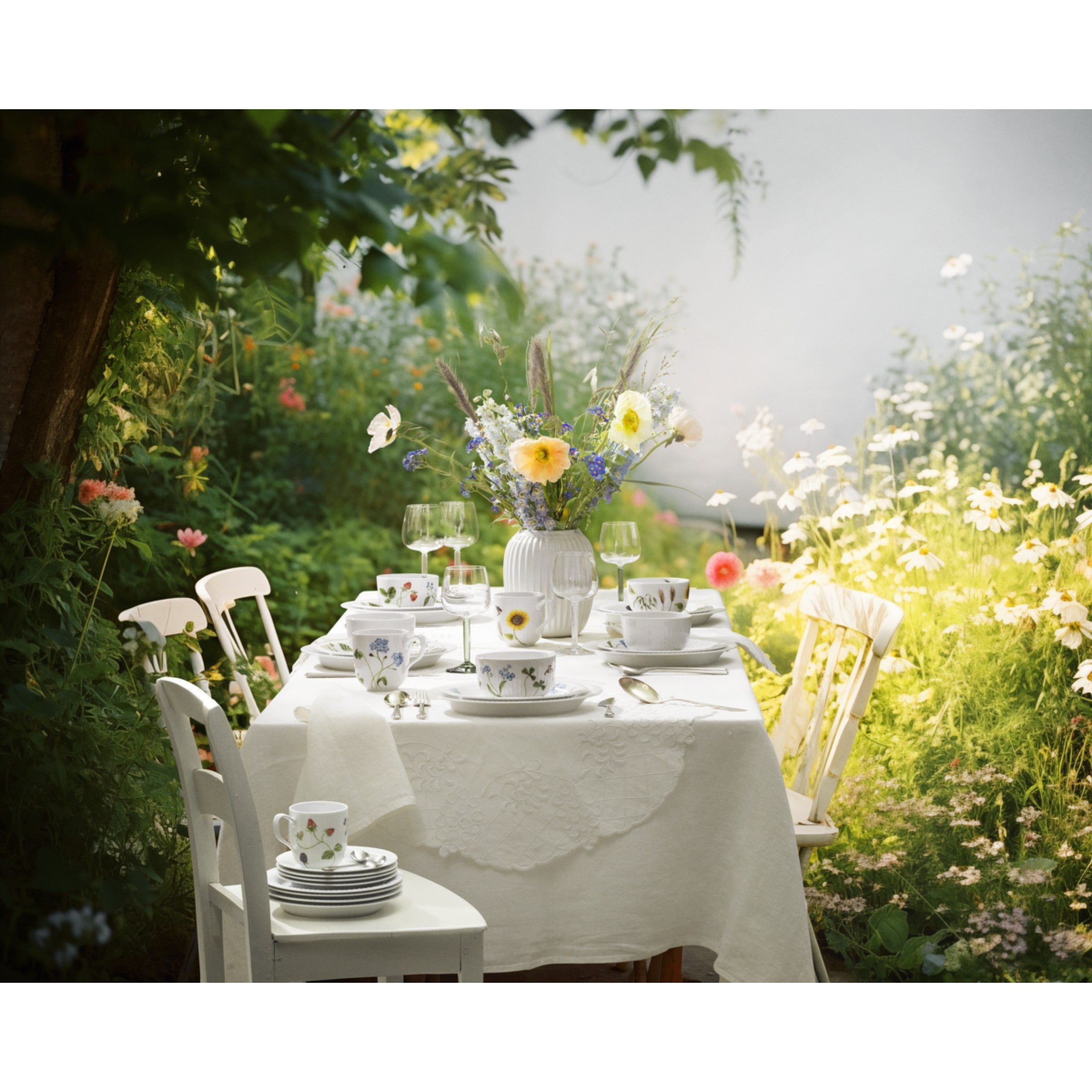 Kähler Hammershøi Summer Becher Sunflower – Porzellan