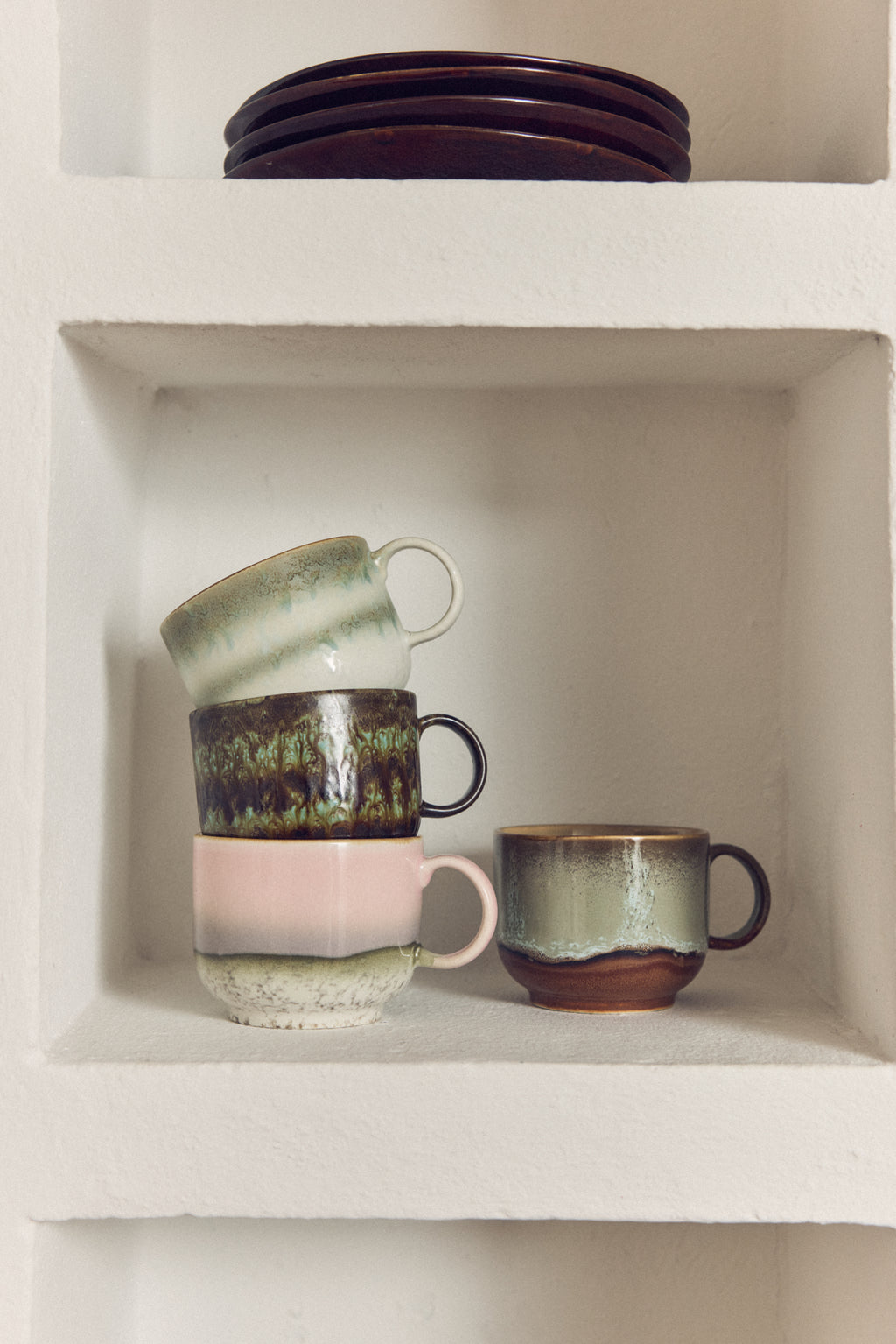 HKliving 70's Ceramics Teetasse – Steinzeug mit Henkel