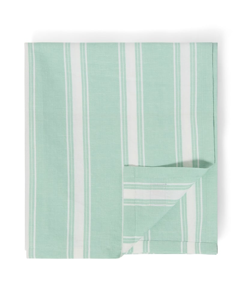 Lexington Striped Tischdecke aus Leinen und Baumwolle