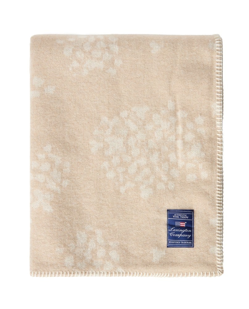 Lexington Floral Jacquard Decke aus einem Wolle-Mix