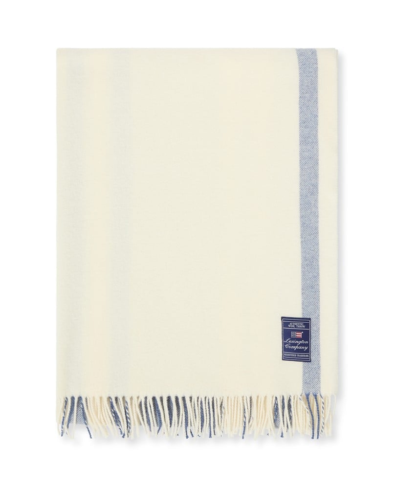 Lexington Striped Decke aus einem Wolle-Mix
