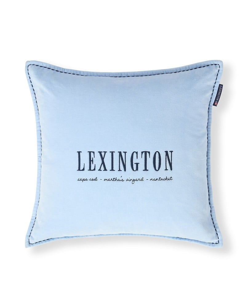 Lexington Logo Velvet Kissenhülle aus Bio-Baumwolle