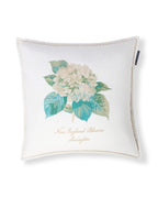 Lexington Floral Embroidered Kissenhülle aus Leinen und Baumwolle