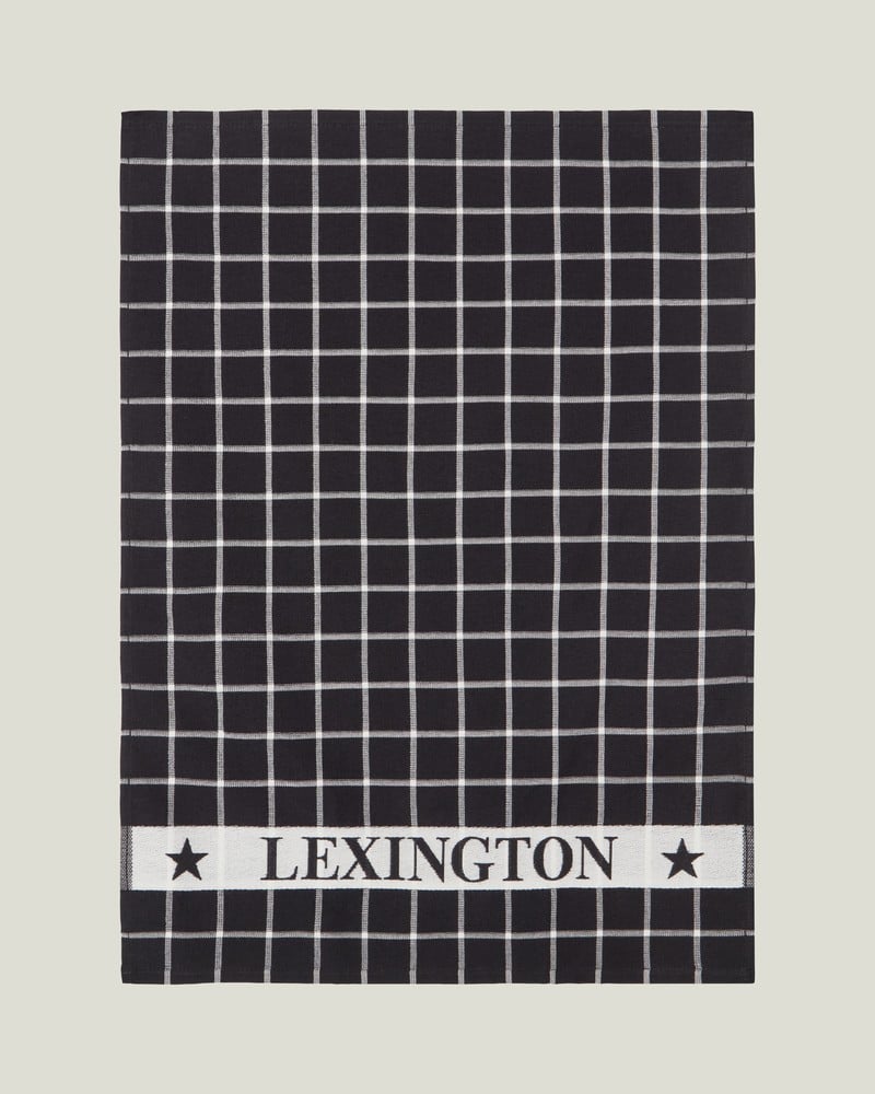LEXINGTON Küchentuch aus bio-baumwollfrottee, schwarz/weiß