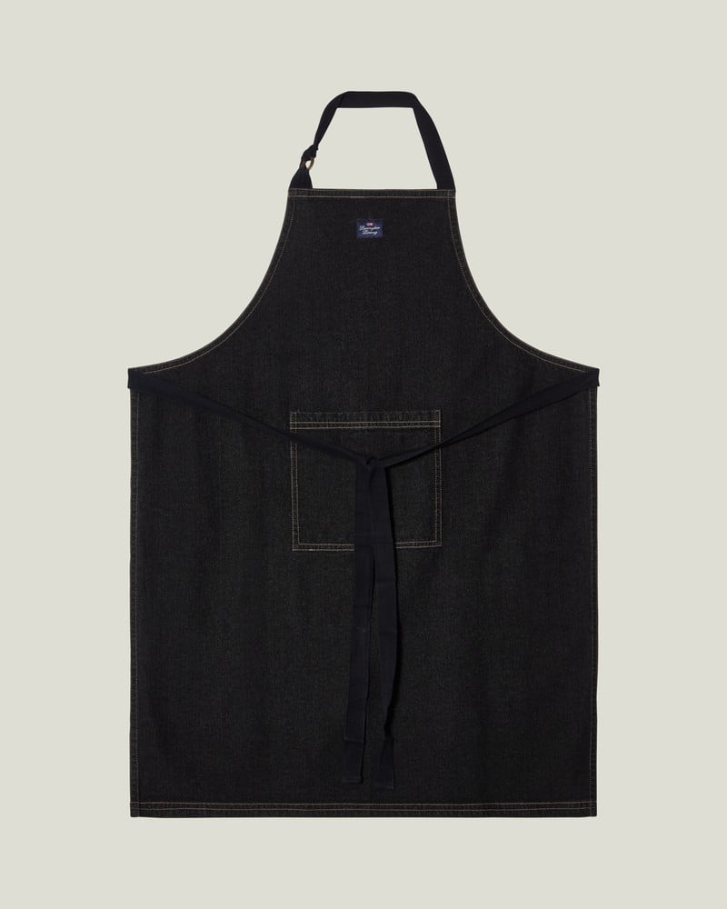 LEXINGTON Schürze aus bio-baumwoll-denim, schwarz