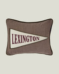 LEXINGTON Flaggenlogo kissen aus bio-baumwolltweed, 40x30 cm, beige/hellbeige/fig