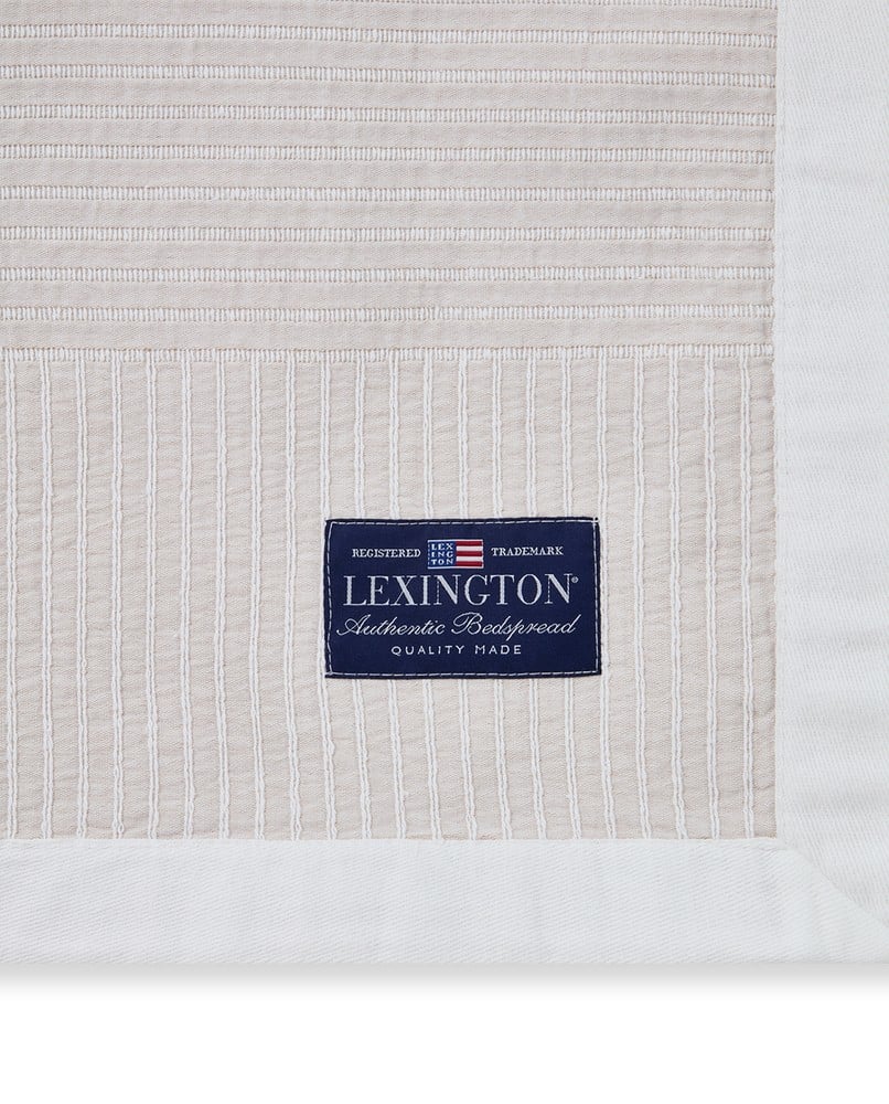 Lexington Stripe Checked Jacquard Tagesdecke