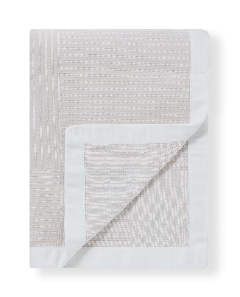 Lexington Stripe Checked Jacquard Tagesdecke