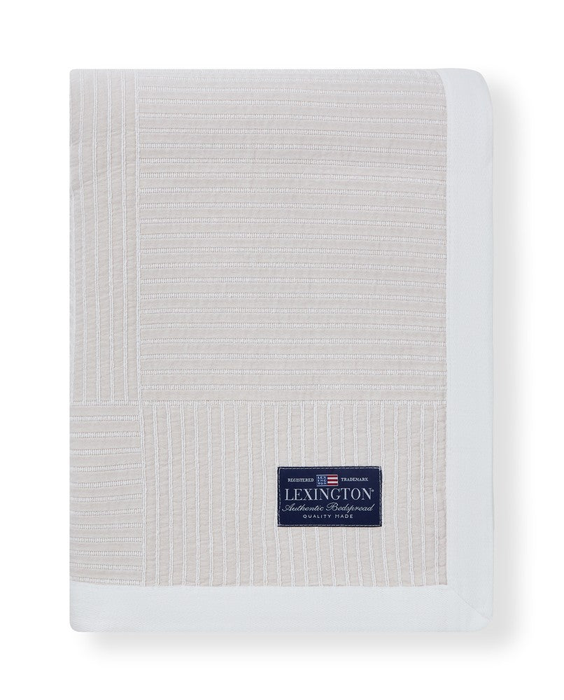 Lexington Stripe Checked Jacquard Tagesdecke