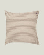 LEXINGTON Kissenbezug aus baumwollflanell mit nadelstreifen, beige/braun