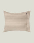 LEXINGTON Kissenbezug aus baumwollflanell mit nadelstreifen, beige/braun