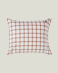 LEXINGTON Karierter pinpoint-kissenbezug aus lyocell/baumwolle, white/fudge