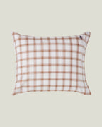 LEXINGTON Karierter pinpoint-kissenbezug aus lyocell/baumwolle, white/fudge