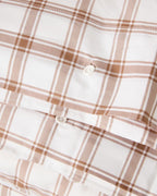 LEXINGTON Kariertes pinpoint-bettwäsche-set aus lyocell/baumwolle, weiß/fudge