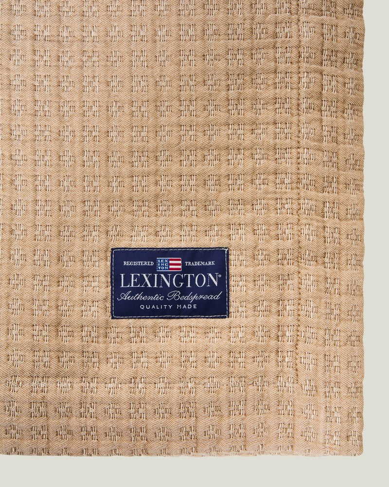 LEXINGTON Jacquard-tagesdecke aus bio-baumwolle, fudge