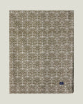 LEXINGTON Ornament-Jacquard Baumwoll-Tischdecke, beige/dunkeloliv