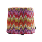 Rohleder Tulum Ola Pouf – Bunter Sitzhocker mit Stickoptik