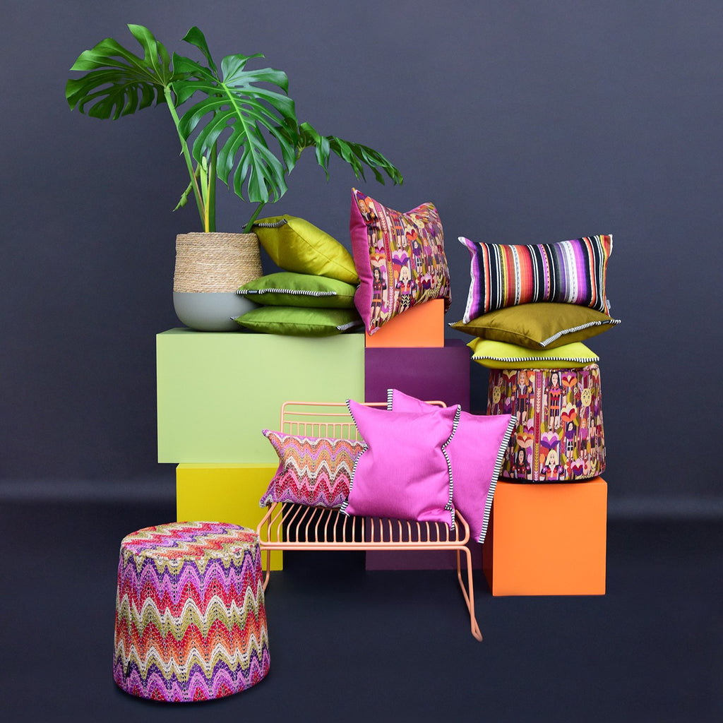 Rohleder Tulum People Pouf – Sitzhocker mit Motiv