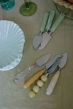 HKliving Cheese Knives – Käsemesser 3er Set, Edelstahl