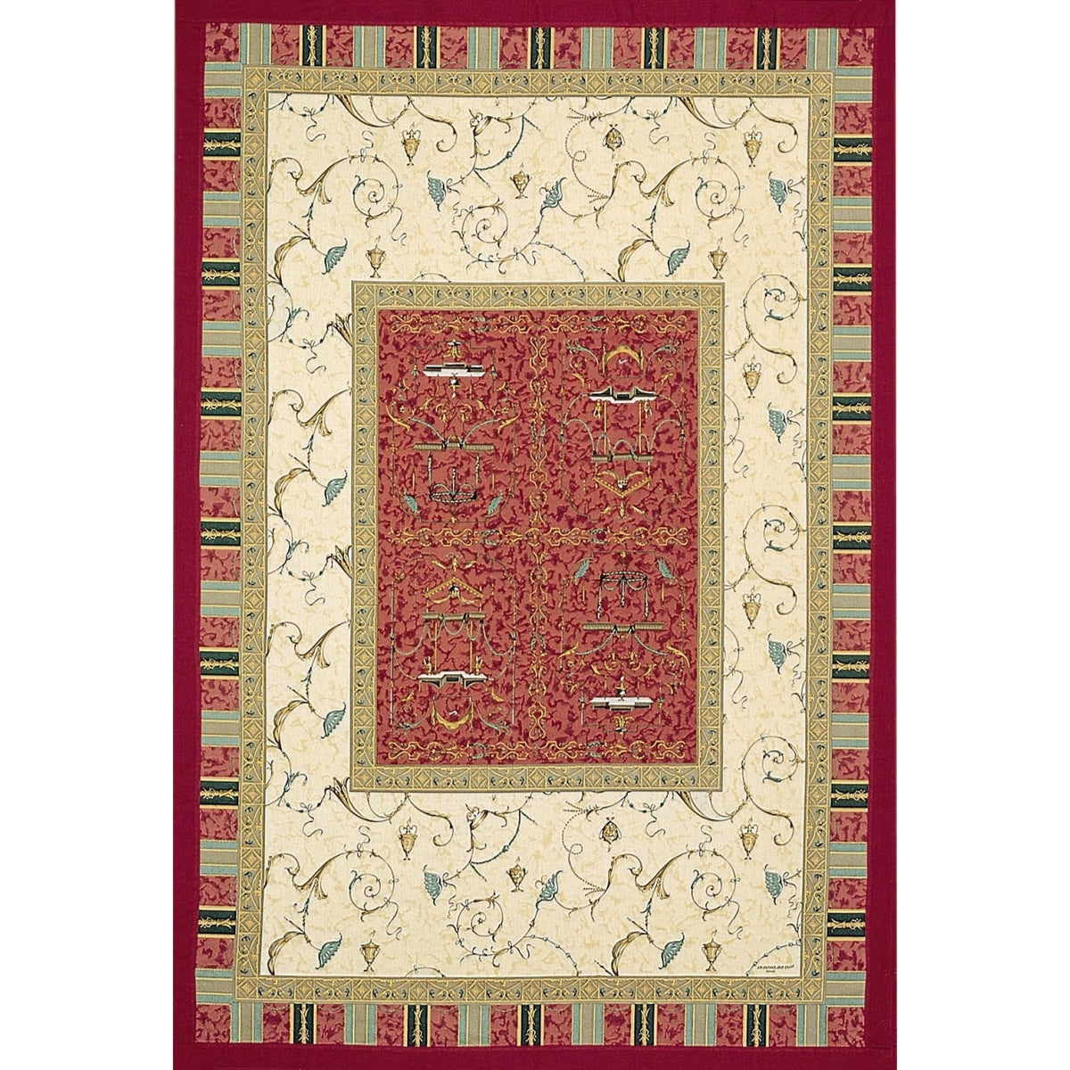 Bassetti OPLONTIS Plaid mit Füllung - V8 rot / 180x250 cm